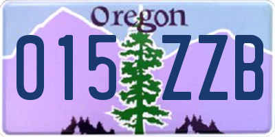 OR license plate 015ZZB
