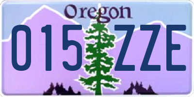 OR license plate 015ZZE