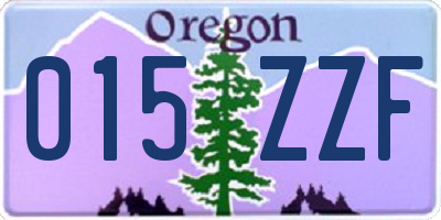 OR license plate 015ZZF