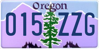 OR license plate 015ZZG