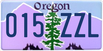 OR license plate 015ZZL