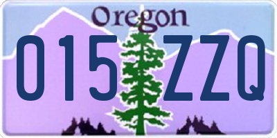 OR license plate 015ZZQ
