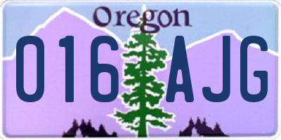OR license plate 016AJG