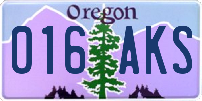 OR license plate 016AKS