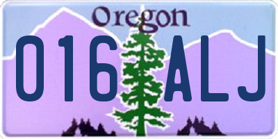 OR license plate 016ALJ