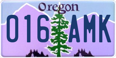 OR license plate 016AMK