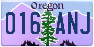 OR license plate 016ANJ