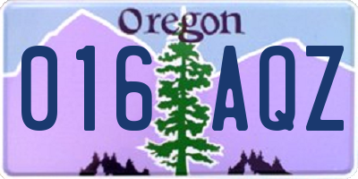 OR license plate 016AQZ