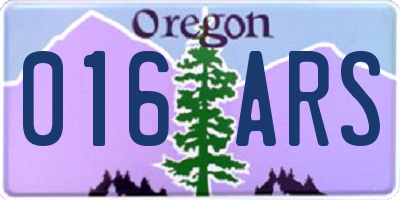 OR license plate 016ARS