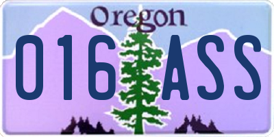 OR license plate 016ASS