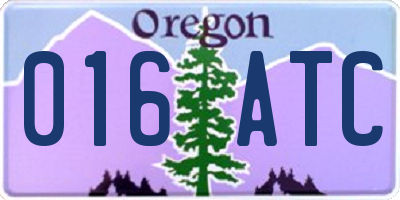 OR license plate 016ATC