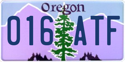 OR license plate 016ATF