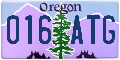 OR license plate 016ATG