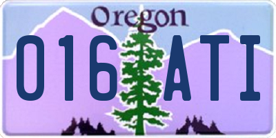 OR license plate 016ATI
