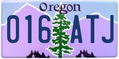 OR license plate 016ATJ