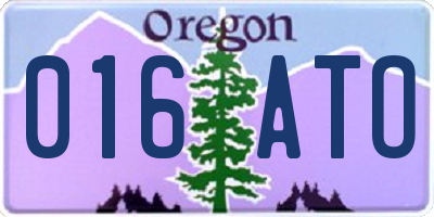 OR license plate 016ATO