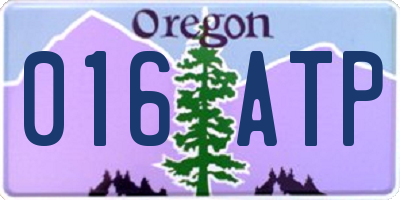OR license plate 016ATP