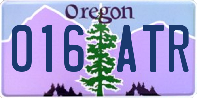 OR license plate 016ATR