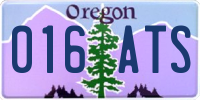 OR license plate 016ATS