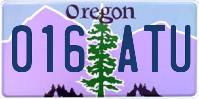OR license plate 016ATU