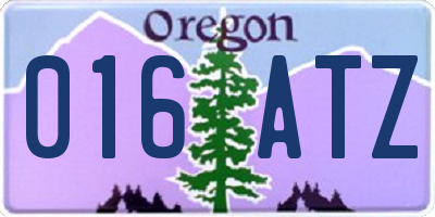 OR license plate 016ATZ