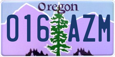 OR license plate 016AZM