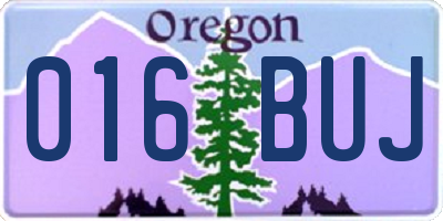 OR license plate 016BUJ