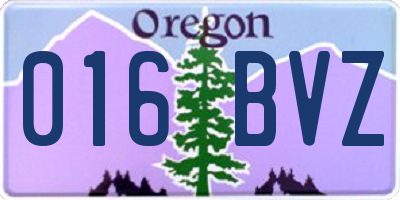 OR license plate 016BVZ