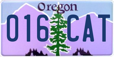 OR license plate 016CAT