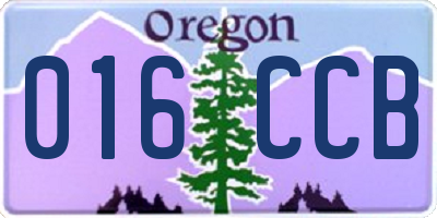 OR license plate 016CCB