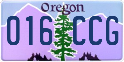 OR license plate 016CCG