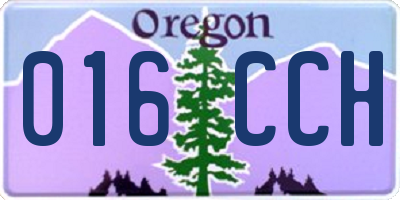 OR license plate 016CCH