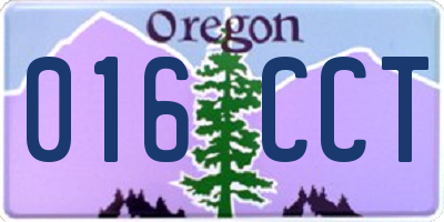 OR license plate 016CCT