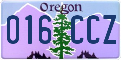OR license plate 016CCZ