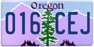 OR license plate 016CEJ