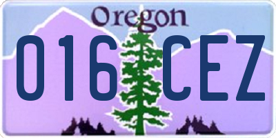OR license plate 016CEZ