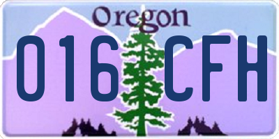 OR license plate 016CFH
