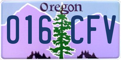 OR license plate 016CFV