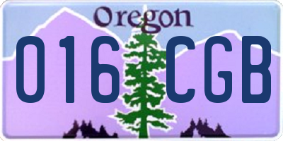 OR license plate 016CGB