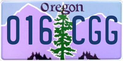 OR license plate 016CGG