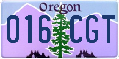 OR license plate 016CGT