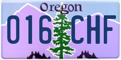 OR license plate 016CHF