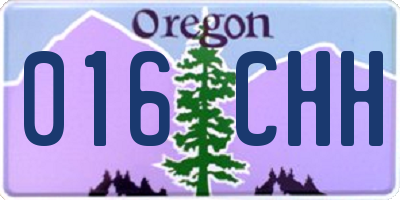 OR license plate 016CHH