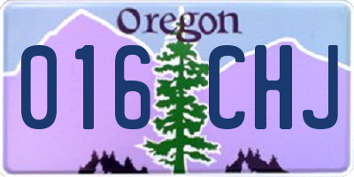 OR license plate 016CHJ