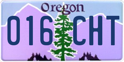 OR license plate 016CHT