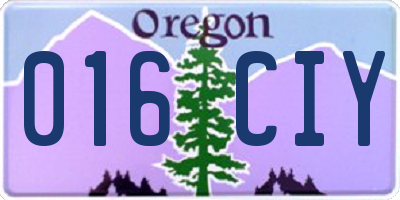 OR license plate 016CIY