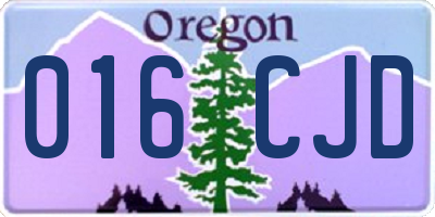 OR license plate 016CJD