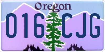 OR license plate 016CJG