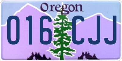 OR license plate 016CJJ