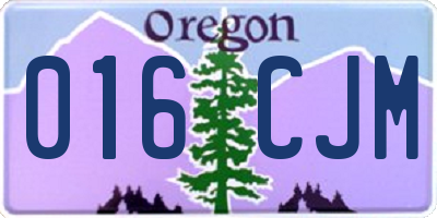 OR license plate 016CJM